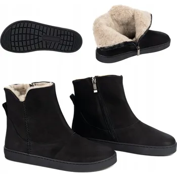 Dámská zimní obuv BAREFOOT Olivier MARISOL dámské kotníkové boty z přírodní kůže merino černé 39