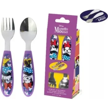 Příbor Storline Dětský nerez příbor MINNIE fialový