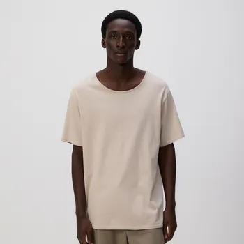 Pánské tričko Reserved - Volné tričko z pima bavlny - béžová - 036EE-08X - 036EE-08X-XL