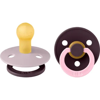 BIBS Colour Fusion - dudlík z přírodního kaučuku 2ks velikost 2 - Dusky lilac/Plum mix