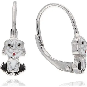 Náušnice MOISS stříbrné náušnice PES SMALT