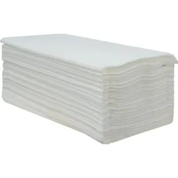 Papírový ručník Skládané papírové ručníky ZZ, 20x23,5 cm, 1-vrstvá celulóza, bílé, 4000 ks