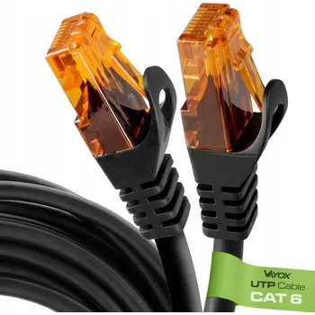 Síťový kabel Patchcord Vayox U/UTP 6 RJ45 / RJ45 15 m černý