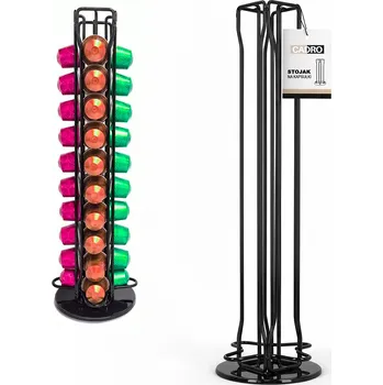 Stojan na kapsle Otočný stojan na kapsle Nespresso, černý, zásobník na 40 kapslí