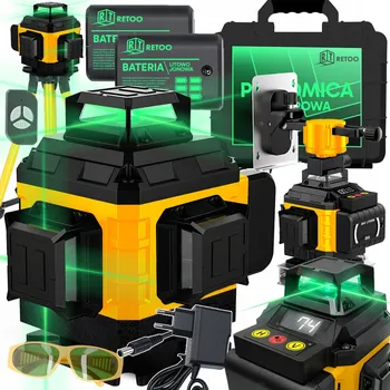 Měřící laser Křížový laser RETOO ER999 s dosahem 25 m