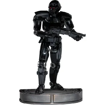 Figurka Iron Studios socha - Star Wars The Mandalorian Dark Trooper, měřítko 1:10 - 24 cm