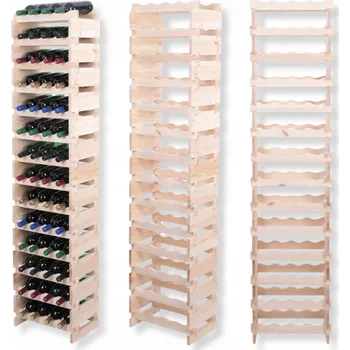 Stojan na víno Stojan na víno, modulární regál na lahve, 14x4 lahví, ÚZKÝ, ECO, BEZ NÁŘADÍ