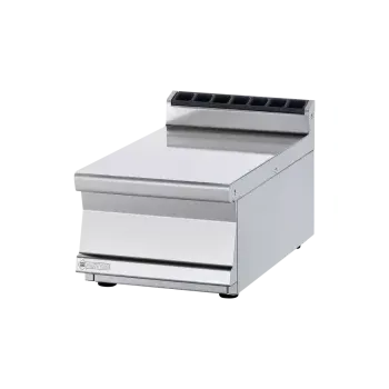 Sporák RM GASTRO Pracovní deska TOP linky 700, šířka 40 cm, komínek, čelo | RM - PLST-74