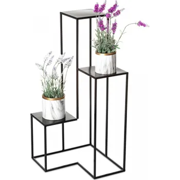 Stojan na květiny STOJAN NA KVĚTINÁČ KASKADA 85X40X40 CM ČERNÁ