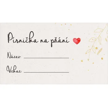 Svatební dekorace Kartička pro DJ 330