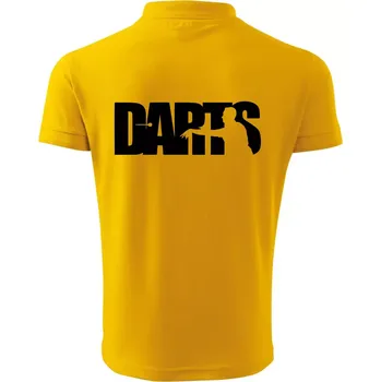 Pánská košile Darts - nápis se šipkařem - Polokošile pánská Pique Polo 203 - 4XL ( Žlutá )