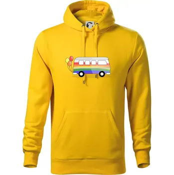Pánská mikina LGBT busík - Mikina pánská Cape s kapucí - 5XL ( Žlutá )