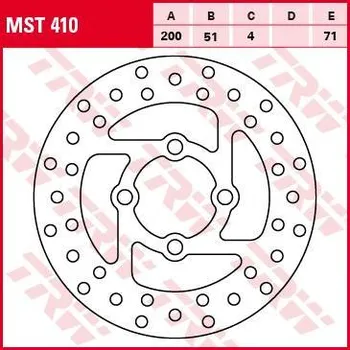 Brzdový kotouč TRW MST410 brzdový kotouč