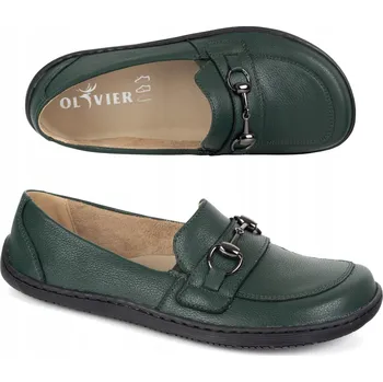 Dámská obuv Dámské barefoot mokasíny kožené zelené 1288AR flexibilní zdravé boty velikost 40