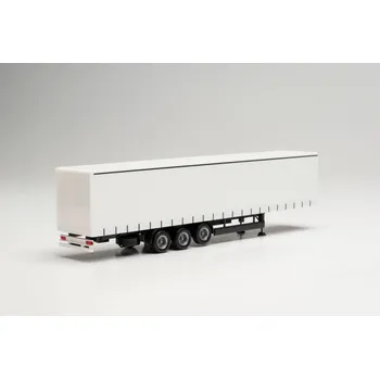 Modelová železnice H0 - návěs s plachtou 15 metrů, bílý / Herpa 077002