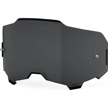 Motocyklové brýle plexi ARMEGA, 100% (tmavě kouřové, Anti-fog)