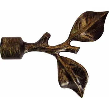 Garnýž URBÁNEK Garnýže - koncovka pr.16 mm Větvička - Stříbrná matná