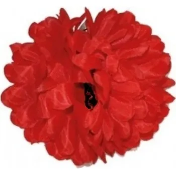 Karnevalový doplněk Spona květ do vlasů - červený