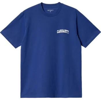 Pánská móda TRIKO CARHARTT WIP University Script S/S - modrá - XXL + při osobním odběru 466 Kč