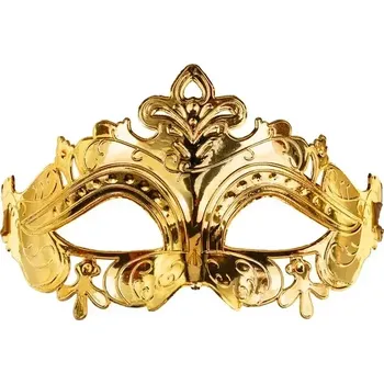 Karnevalová maska PartyDeco Maska karnevalová zlatá