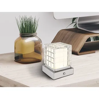 Lampička Nabíjecí stolní LED lampa Lunki, nikl