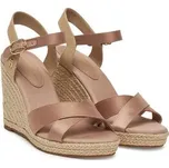 Espadrilky Tommy Hilfiger Satin High Wedge Espadrille FW0FW08602 Růžová 39
