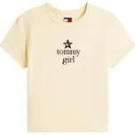 Tommy Jeans Tričko krémová / červená / černá / bílá