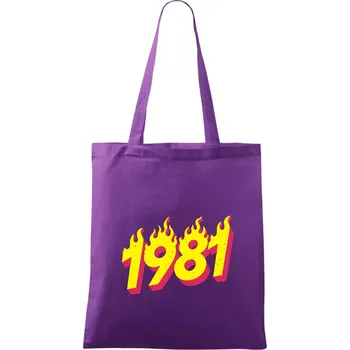 Narozeniny v ohni 1981 - Taška bavlněná - 42 x 38 cm ( Fialová )