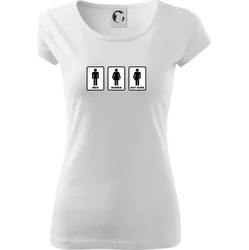 Dámské tričko Men, woman, not sure (Hana-creative) - Dámské triko Pure - XL ( Bílá )