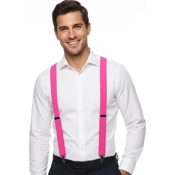 Karnevalový doplněk Šle kšandy neon růžové