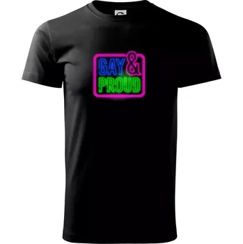 Pánské tričko Neon sign gay and pride - Triko extra velké (5-8XL) - 7XL ( Černá )