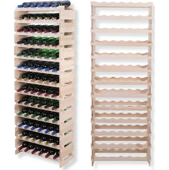 Stojan na víno Stojan na láhve modulární regál na víno 13x6 lahví POLSKÝ EKO BEZ NÁŘADÍ