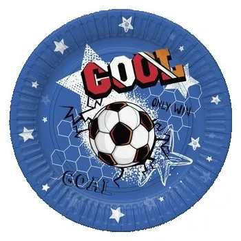 Talíř PAPÍROVÉ TALÍŘKY DAISY COOL FOOTBALL POL-MAK 8 KUSŮ 22,7 CM