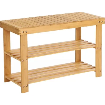 Botník Song Botník – organizér na boty 3patrový 70 × 28 × 45 cm, bambusový