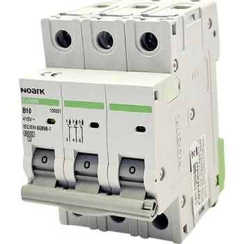 Jistič Noark 100051 Ex9BN 3P B10 Instalační jistič 6 kA, charakteristika B, 10 A, 3pól (Ex9BN 3P B10)