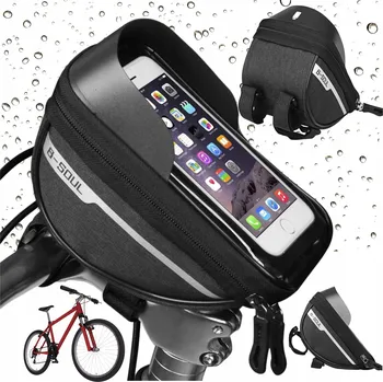 brašna na kolo CYKLISTICKÁ BRAŠNA NA ŘÍDÍTKA VODĚODOLNÁ TAŠKA NA TELEFON ČERNÁ MONTESSA