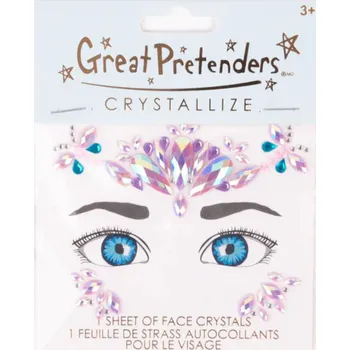 Karnevalový doplněk Sada kamínků na obličej víla Great Pretenders - Fairy 3+