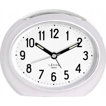 Hodiny LAVVU LAS3050 - 11,3x8,8 cm - BÍLÝ - Analogový budík