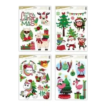 Okenní dekorace Samolepky vánoční z elektrostatické fólie