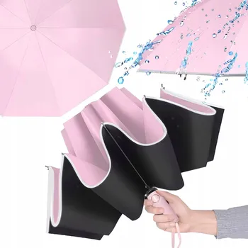 Deštník JUST-DEAL automatický skládací deštník, růžový