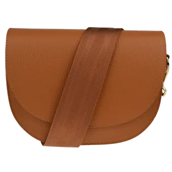 Kabelka NovaKabelka.cz Kožená italská crossbody kabelka Ramona Camel s přídavným popruhem