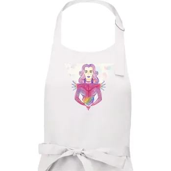 Kuchyňská zástěra Pride múza - Pánská zástěra na vaření - Univerzální velikost ( Bílá )