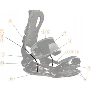 Snowboarding Lanko do vázání na snowboard HEAD RX, velikost L, černé