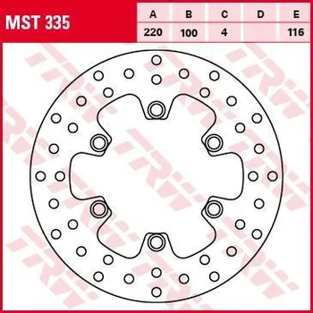 Brzdový kotouč TRW MST335 brzdový kotouč