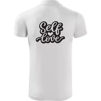 Pánská košile Self love - Polokošile Victory sportovní (dresovina) - M ( Bílá )