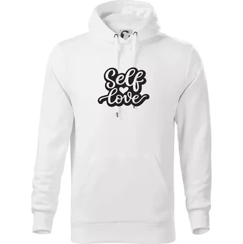 Pánská mikina Self love - Mikina pánská Cape s kapucí - 4XL ( Bílá )
