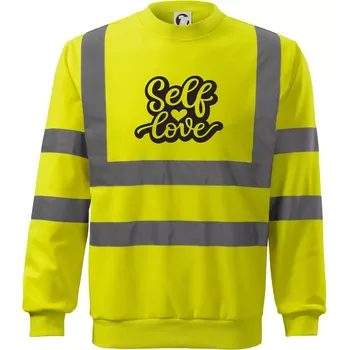 Pánská mikina Self love - Reflexní mikina - XL ( Neonově žlutá )