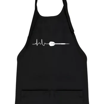 Kuchyňská zástěra EKG šipka v letu - Dětská zástěra na vaření - Univerzální velikost ( Černá )