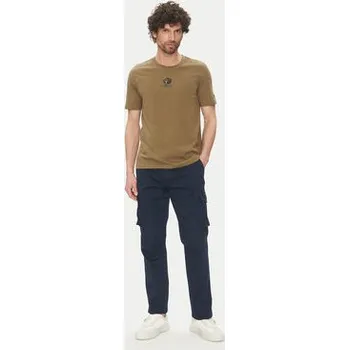 Pánské tričko Aeronautica Militare T-Shirt 251TS2424J641 Khaki Regular Fit M