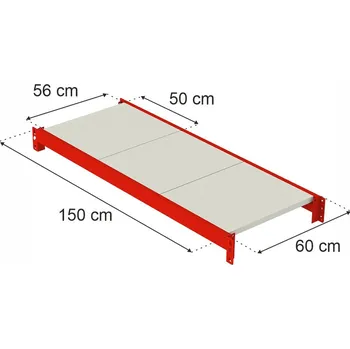 Dílenský regál Police do skladového regálu FORTIS LIGHT, délka 150 cm, hloubka 60 cm.